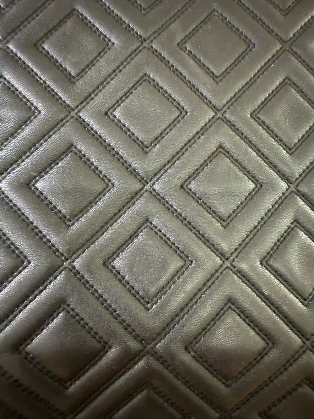 Tory Burch Black Quilted Leather Tote with Gold Chain Straps